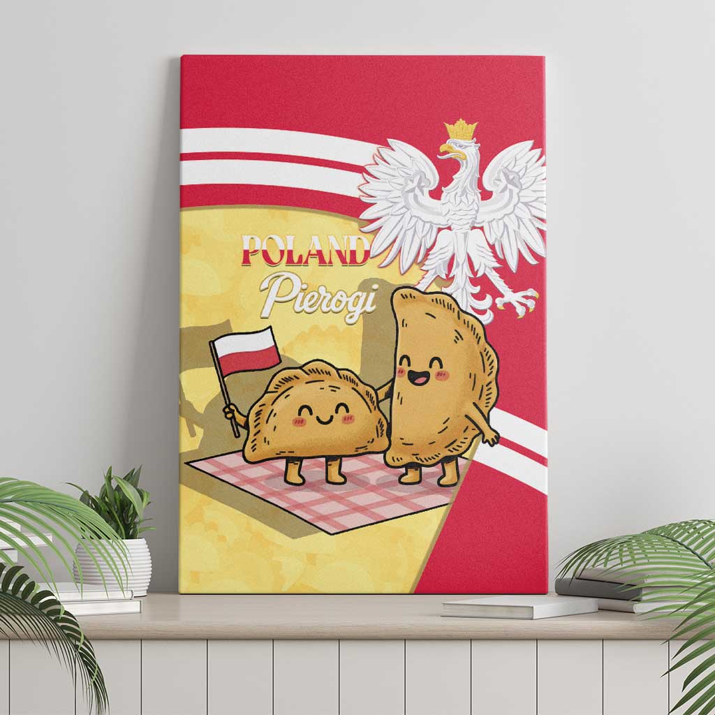 Poland Pierogi Canvas Wall Art Polish Dumplings With Coat Of Arms