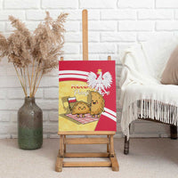 Poland Pierogi Canvas Wall Art Polish Dumplings With Coat Of Arms