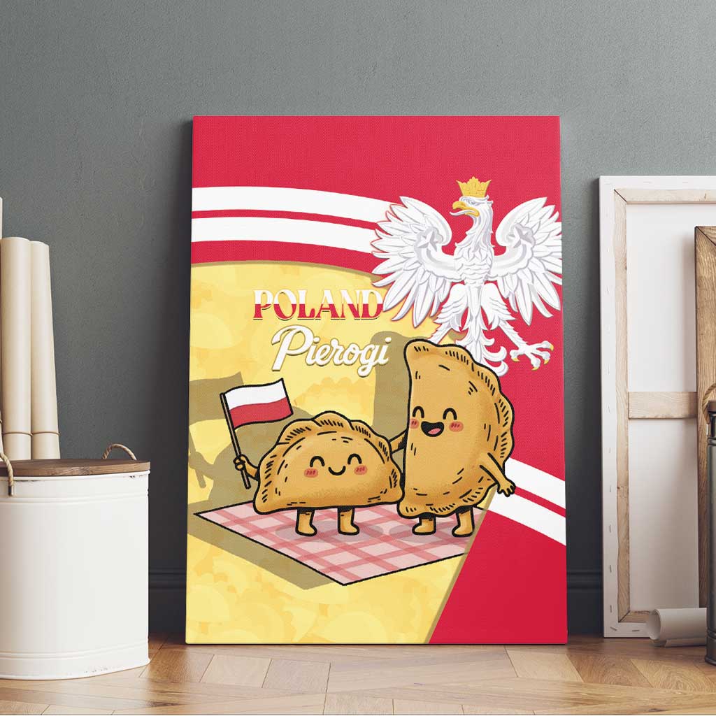 Poland Pierogi Canvas Wall Art Polish Dumplings With Coat Of Arms