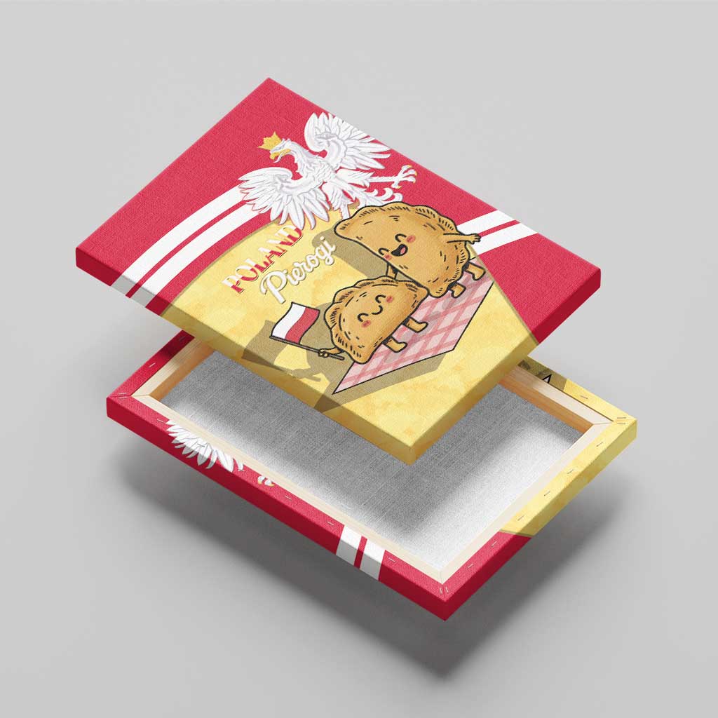 Poland Pierogi Canvas Wall Art Polish Dumplings With Coat Of Arms