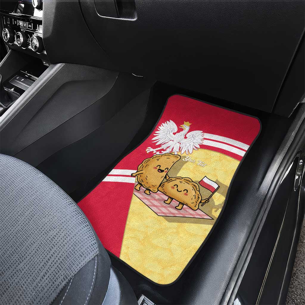 Personalised Poland Pierogi Car Mats Polish Dumplings With Coat Of Arms