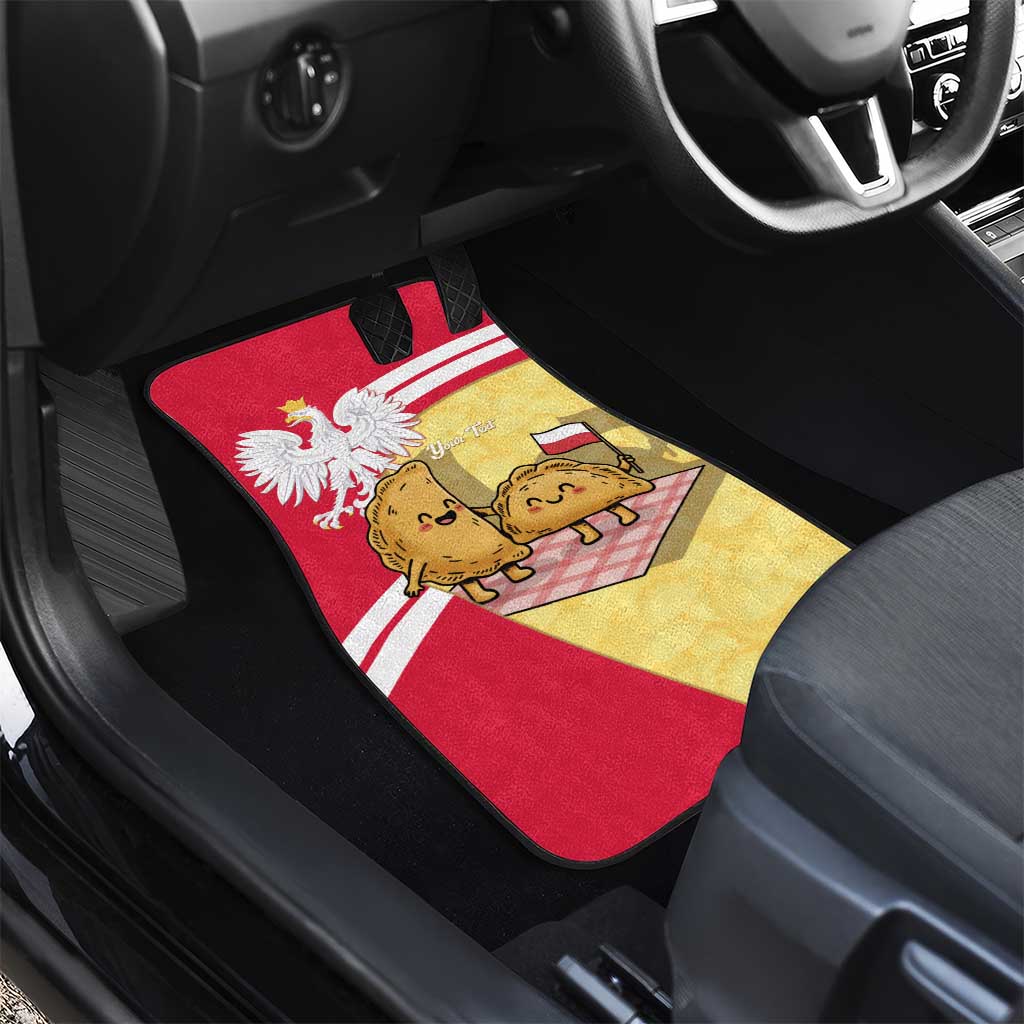 Personalised Poland Pierogi Car Mats Polish Dumplings With Coat Of Arms