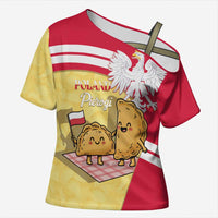 Personalised Poland Pierogi Cross Shoulder Shirt Polish Dumplings With Coat Of Arms