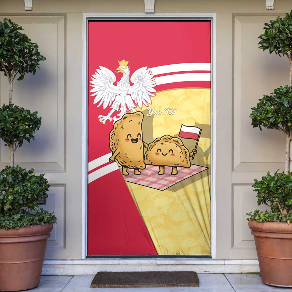 Personalised Poland Pierogi Door Cover Polish Dumplings With Coat Of Arms