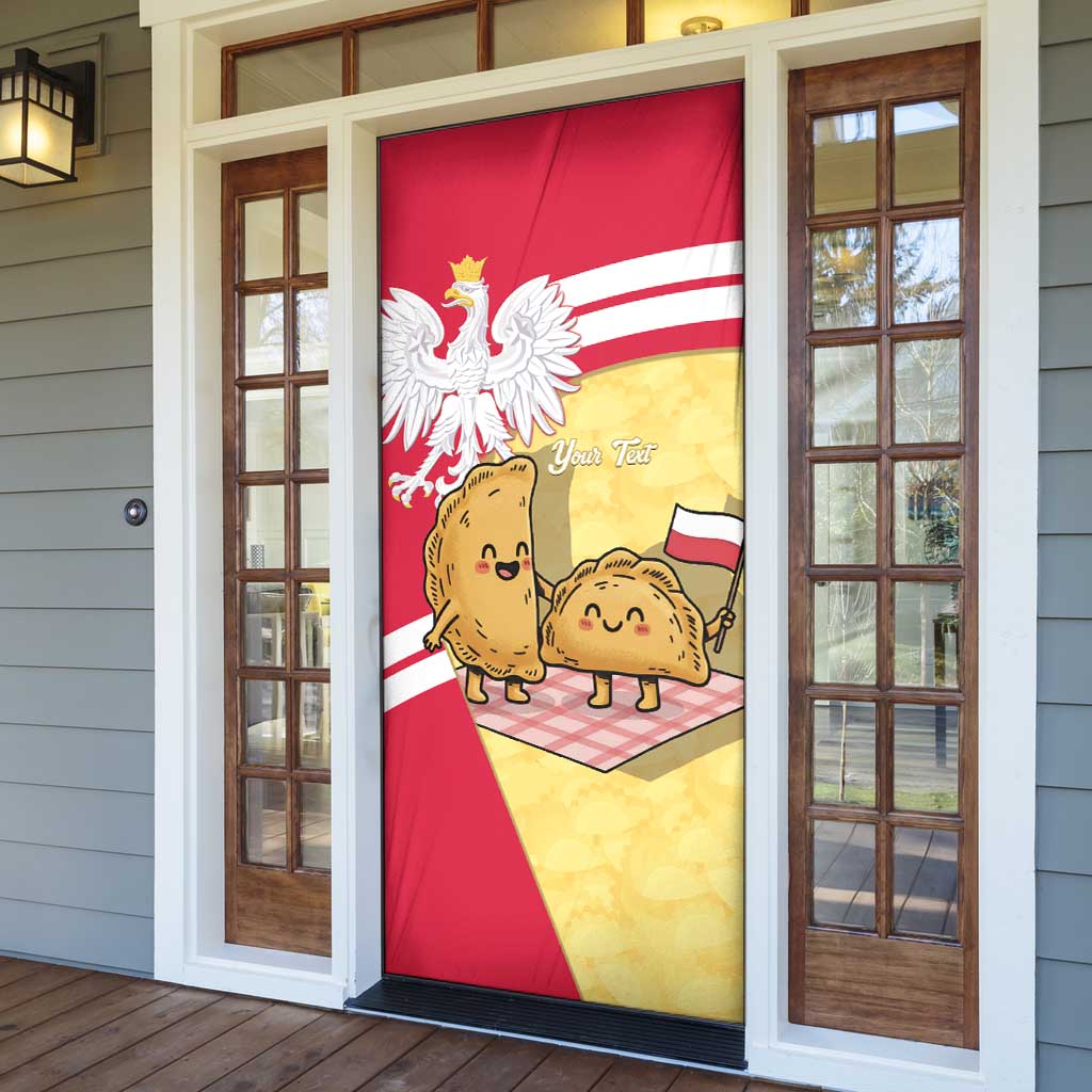 Personalised Poland Pierogi Door Cover Polish Dumplings With Coat Of Arms