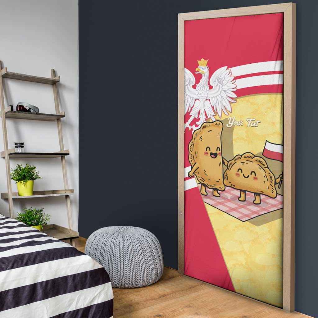 Personalised Poland Pierogi Door Cover Polish Dumplings With Coat Of Arms