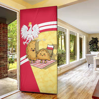 Personalised Poland Pierogi Door Cover Polish Dumplings With Coat Of Arms