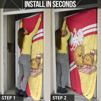 Personalised Poland Pierogi Door Cover Polish Dumplings With Coat Of Arms