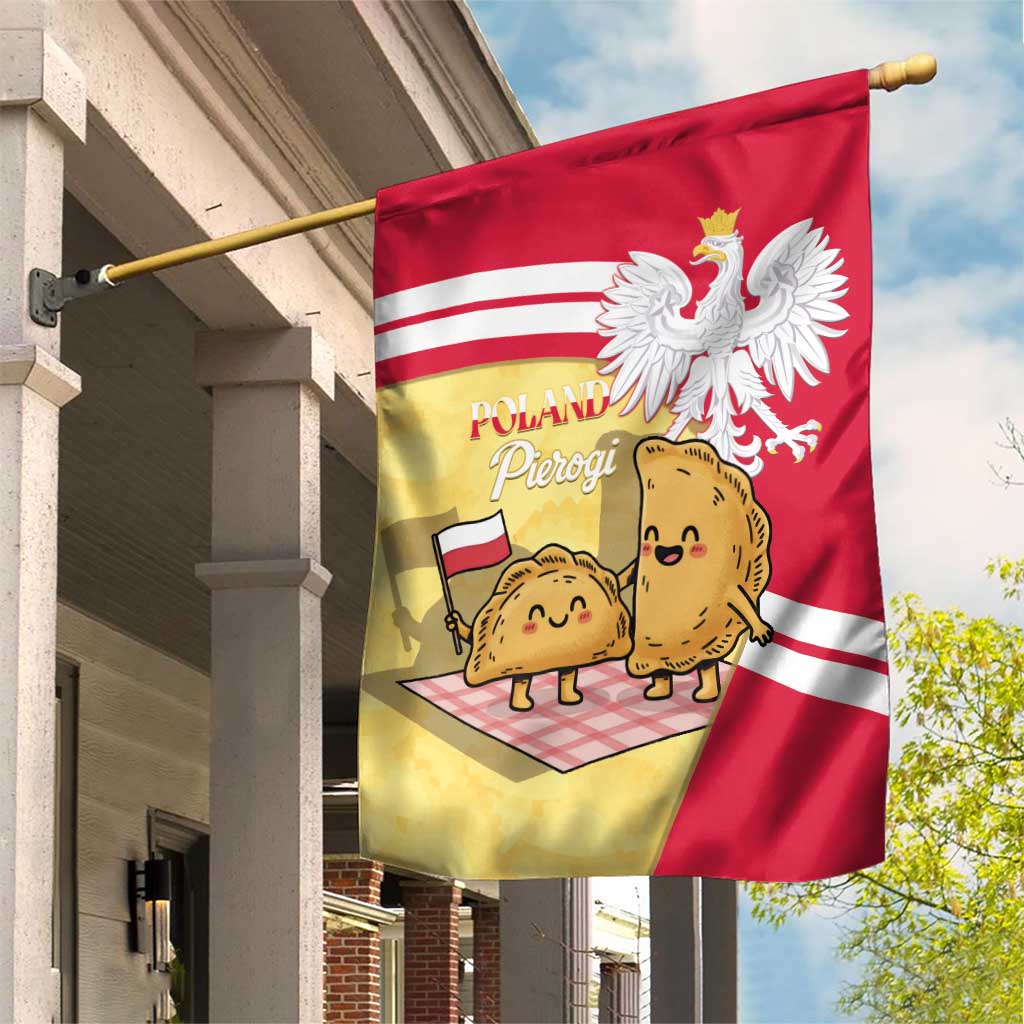 Poland Pierogi Garden Flag Polish Dumplings With Coat Of Arms