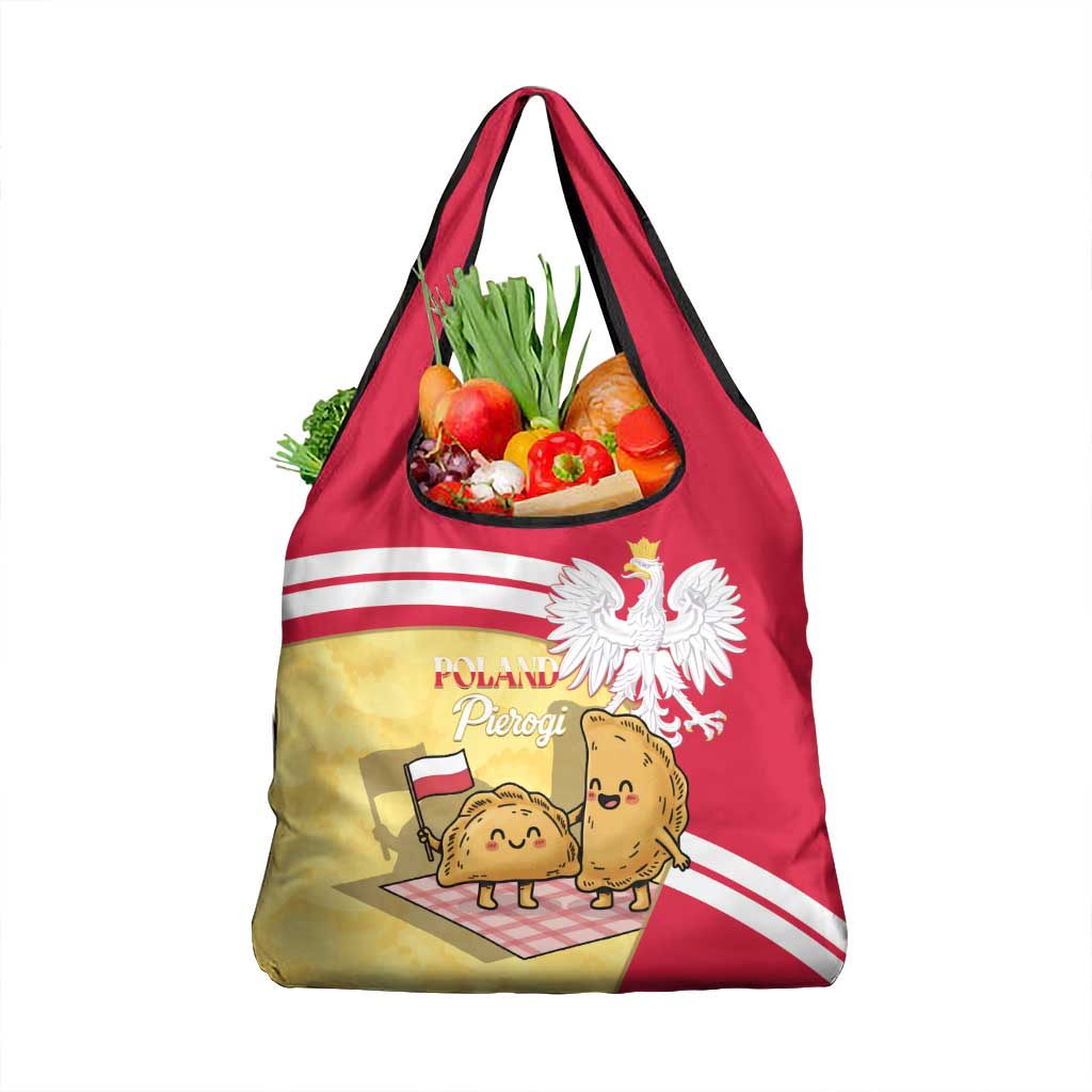 Poland Pierogi Grocery Bag Polish Dumplings With Coat Of Arms