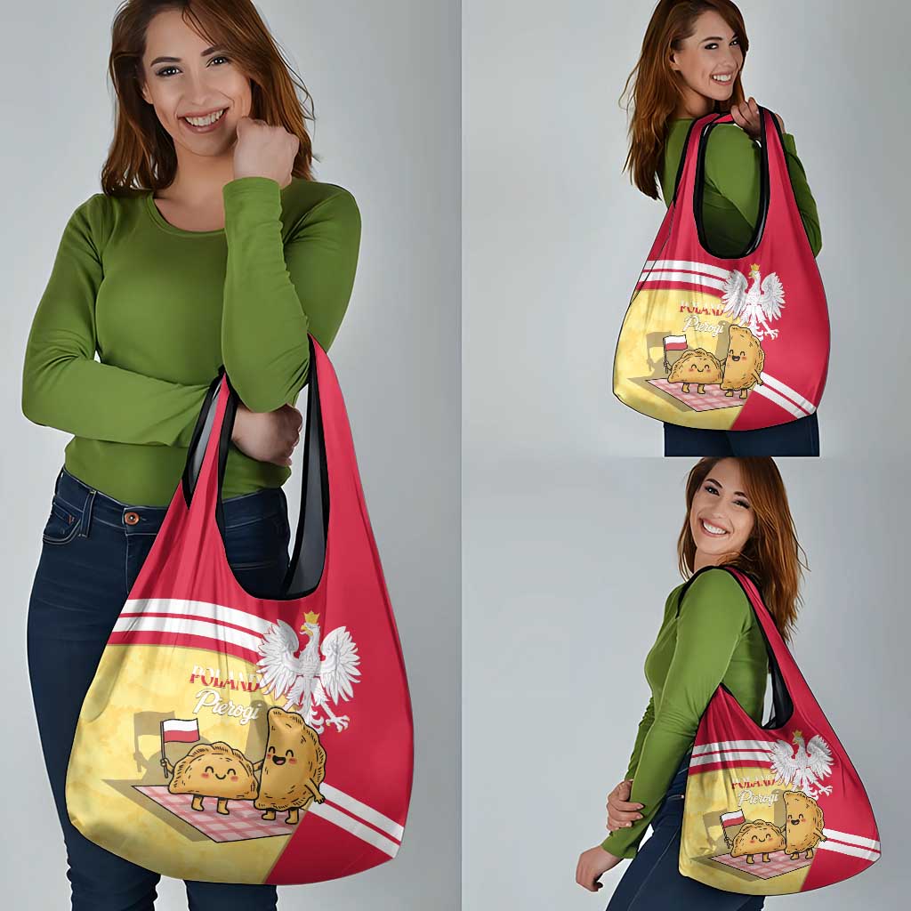 Poland Pierogi Grocery Bag Polish Dumplings With Coat Of Arms