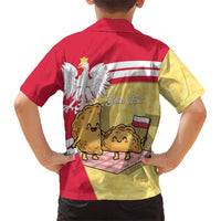 Personalised Poland Pierogi Hawaiian Shirt Polish Dumplings With Coat Of Arms