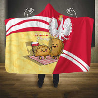 Poland Pierogi Hooded Blanket Polish Dumplings With Coat Of Arms
