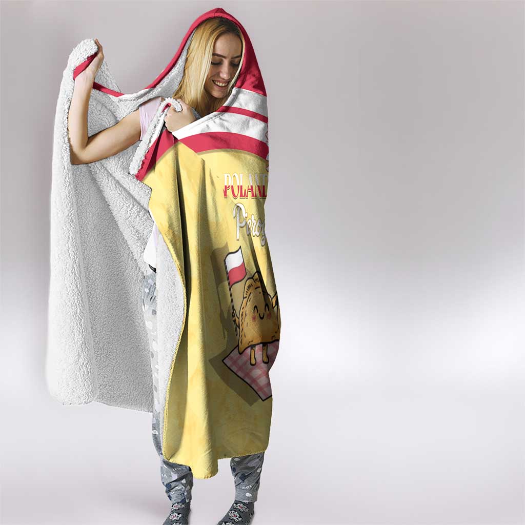 Poland Pierogi Hooded Blanket Polish Dumplings With Coat Of Arms