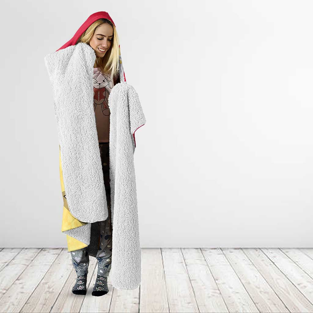 Poland Pierogi Hooded Blanket Polish Dumplings With Coat Of Arms