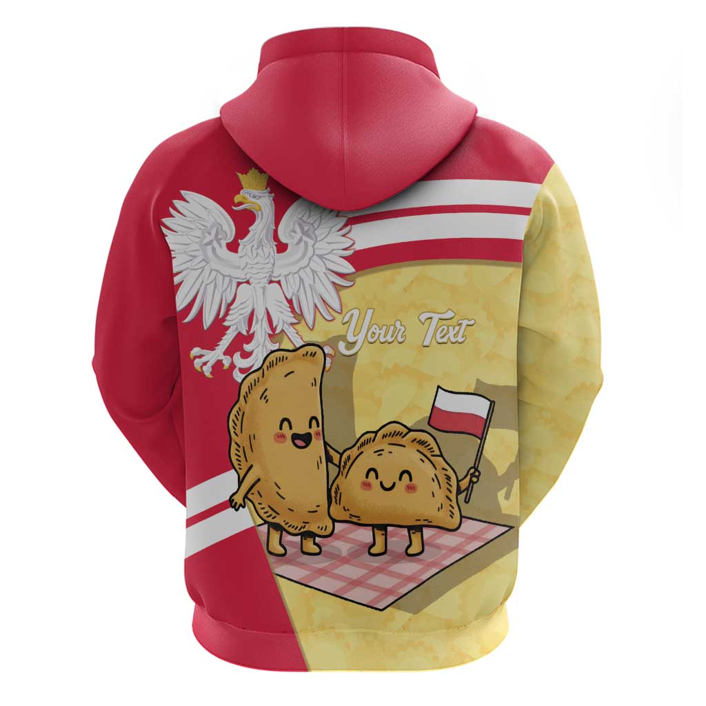 Personalised Poland Pierogi Hoodie Polish Dumplings With Coat Of Arms