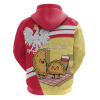 Personalised Poland Pierogi Hoodie Polish Dumplings With Coat Of Arms