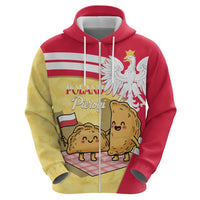 Personalised Poland Pierogi Hoodie Polish Dumplings With Coat Of Arms