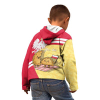 Personalised Poland Pierogi Kid Hoodie Polish Dumplings With Coat Of Arms