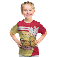 Personalised Poland Pierogi Kid T Shirt Polish Dumplings With Coat Of Arms