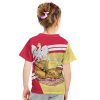 Personalised Poland Pierogi Kid T Shirt Polish Dumplings With Coat Of Arms