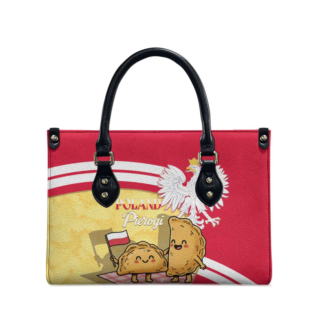 Poland Pierogi Leather Bag Polish Dumplings With Coat Of Arms