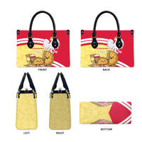 Poland Pierogi Leather Bag Polish Dumplings With Coat Of Arms