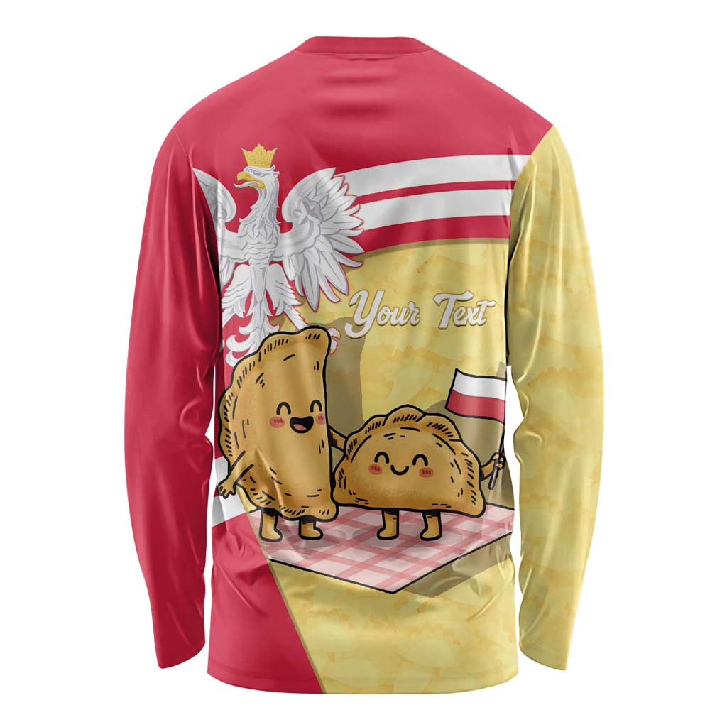 Personalised Poland Pierogi Long Sleeve Shirt Polish Dumplings With Coat Of Arms