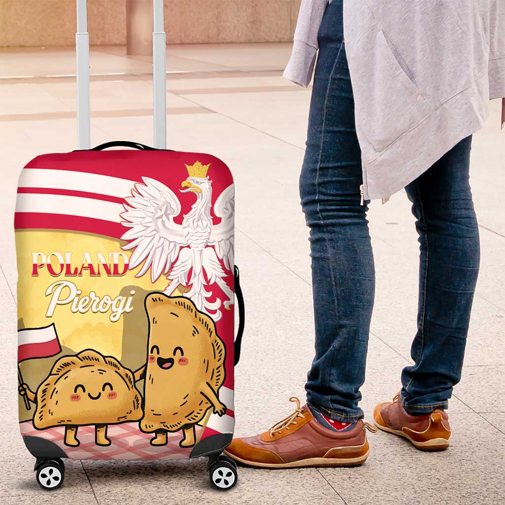 Poland Pierogi Luggage Cover Polish Dumplings With Coat Of Arms