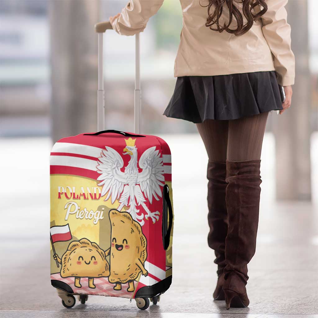 Poland Pierogi Luggage Cover Polish Dumplings With Coat Of Arms
