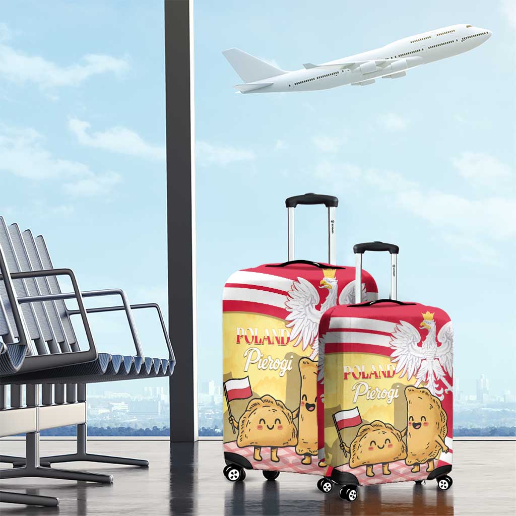 Poland Pierogi Luggage Cover Polish Dumplings With Coat Of Arms