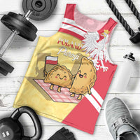 Personalised Poland Pierogi Men Tank Top Polish Dumplings With Coat Of Arms