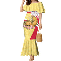 Personalised Poland Pierogi Mermaid Dress Polish Dumplings With Coat Of Arms