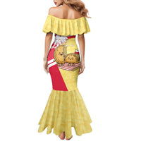 Personalised Poland Pierogi Mermaid Dress Polish Dumplings With Coat Of Arms