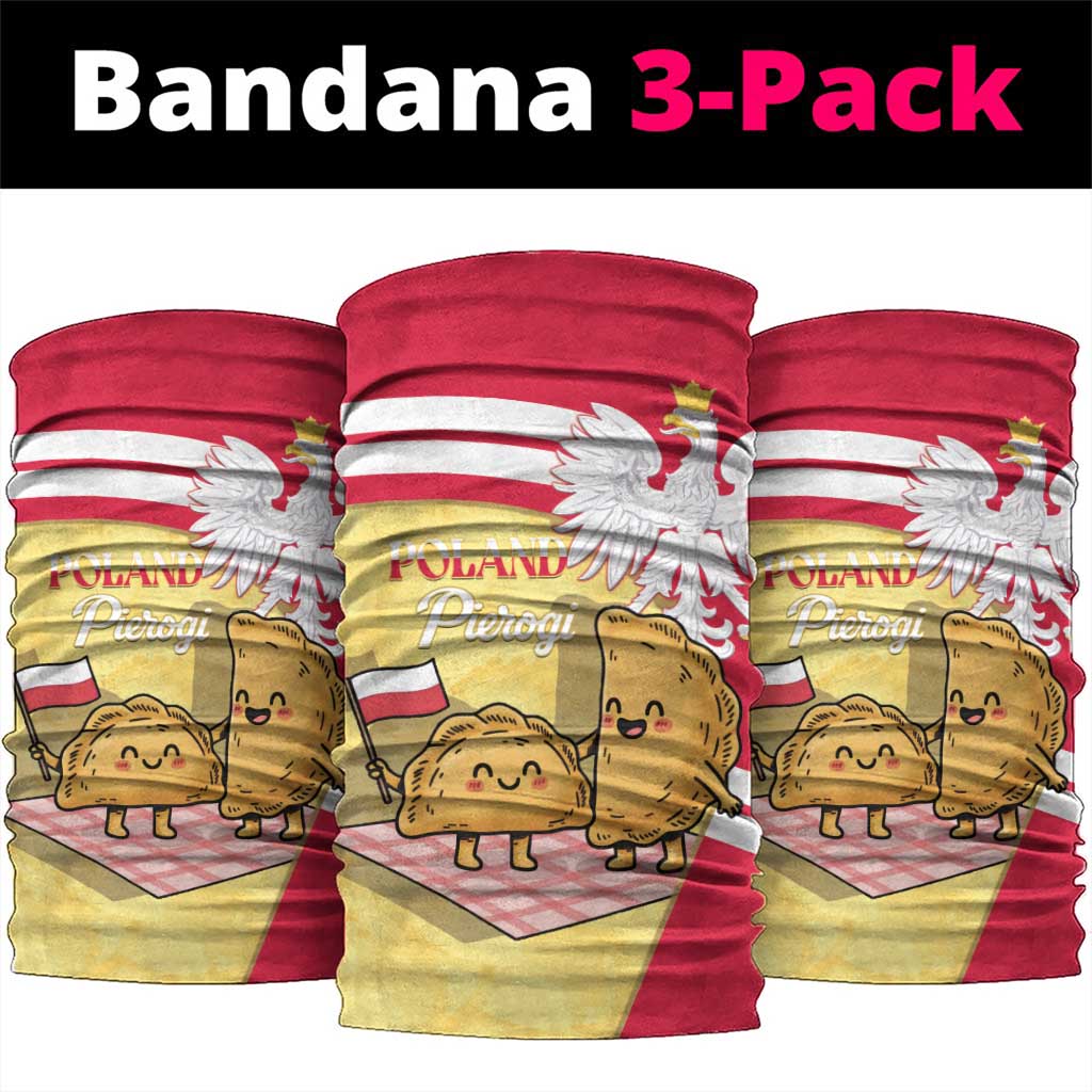 Poland Pierogi Neck Gaiter Polish Dumplings With Coat Of Arms