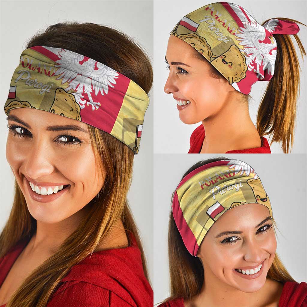 Poland Pierogi Neck Gaiter Polish Dumplings With Coat Of Arms