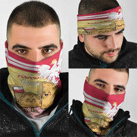 Poland Pierogi Neck Gaiter Polish Dumplings With Coat Of Arms