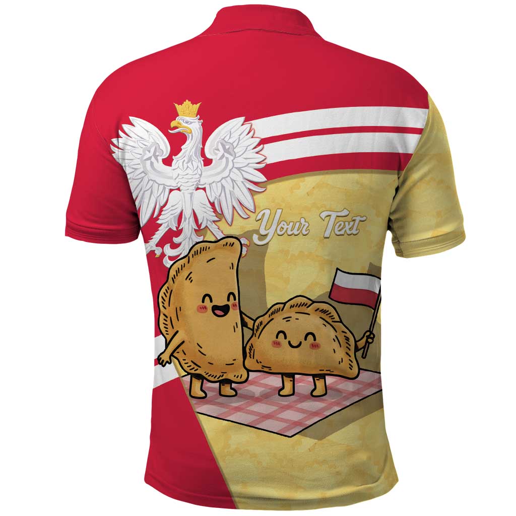 Personalised Poland Pierogi Polo Shirt Polish Dumplings With Coat Of Arms