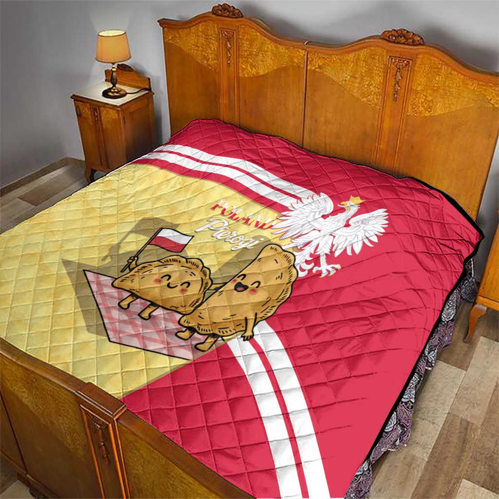 Poland Pierogi Quilt Polish Dumplings With Coat Of Arms