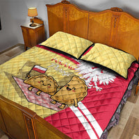 Poland Pierogi Quilt Bed Set Polish Dumplings With Coat Of Arms