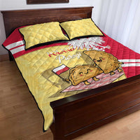Poland Pierogi Quilt Bed Set Polish Dumplings With Coat Of Arms