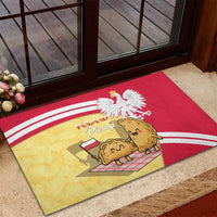 Poland Pierogi Rubber Doormat Polish Dumplings With Coat Of Arms