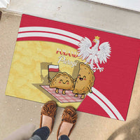 Poland Pierogi Rubber Doormat Polish Dumplings With Coat Of Arms