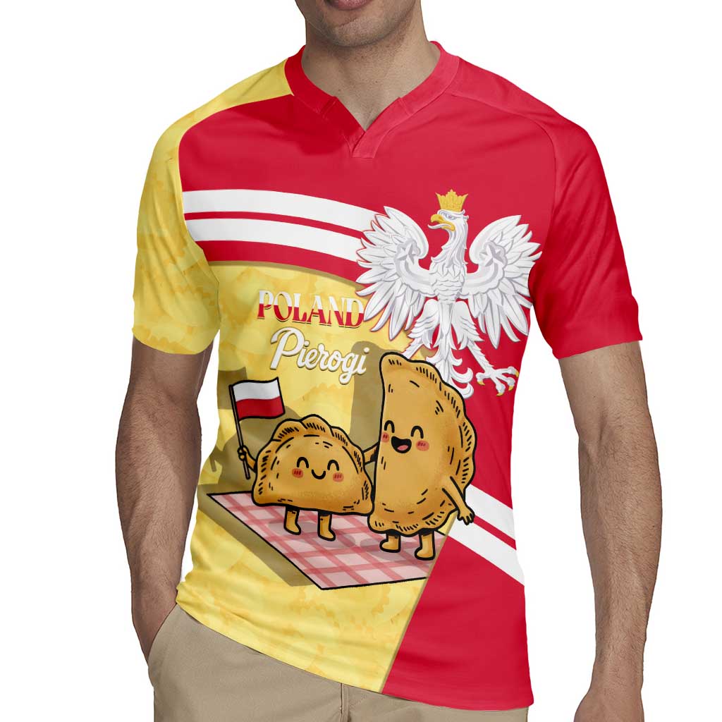 Personalised Poland Pierogi Rugby Jersey Polish Dumplings With Coat Of Arms