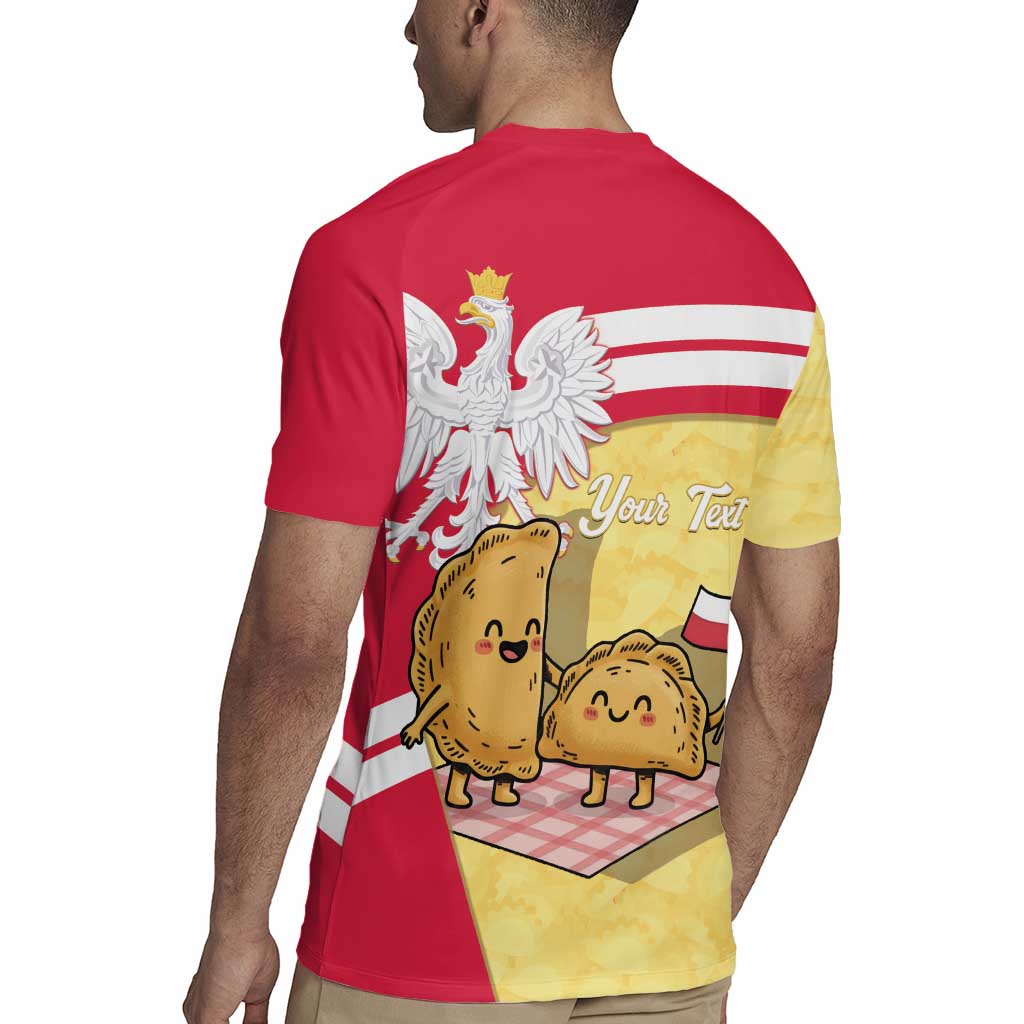 Personalised Poland Pierogi Rugby Jersey Polish Dumplings With Coat Of Arms