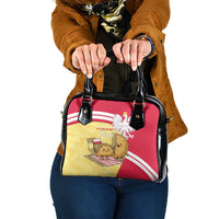 Poland Pierogi Shoulder Handbag Polish Dumplings With Coat Of Arms