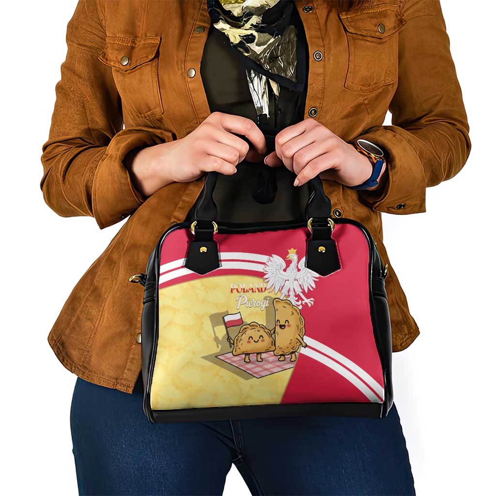 Poland Pierogi Shoulder Handbag Polish Dumplings With Coat Of Arms