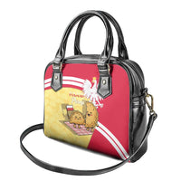 Poland Pierogi Shoulder Handbag Polish Dumplings With Coat Of Arms