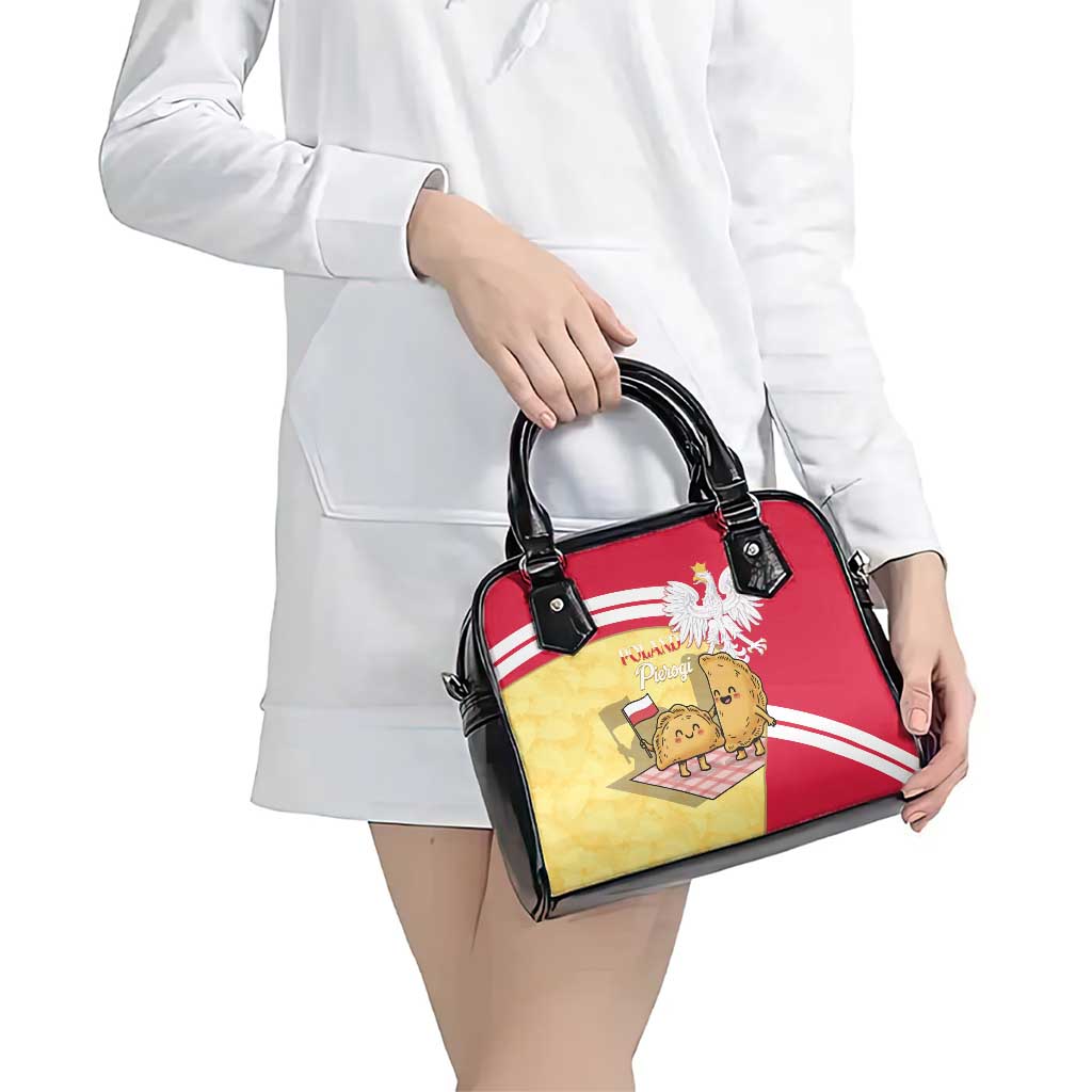 Poland Pierogi Shoulder Handbag Polish Dumplings With Coat Of Arms