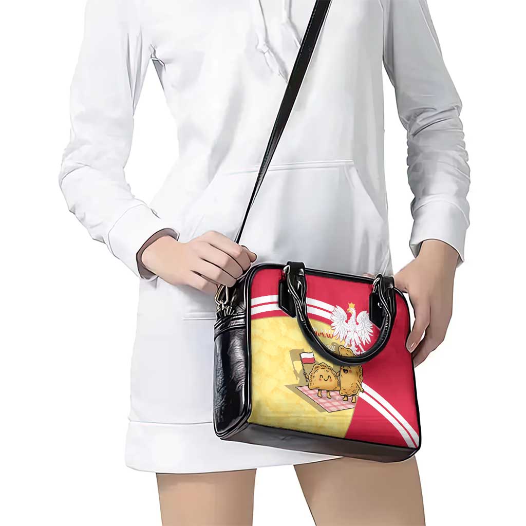 Poland Pierogi Shoulder Handbag Polish Dumplings With Coat Of Arms